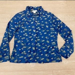 3 for $20 Carol Rose blue button up blouse size s
